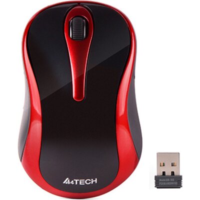 Безжична мишка A4Tech G3-280N Black+Red