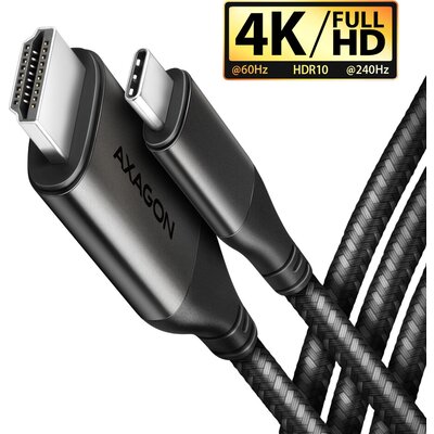 AXAGON RVC-HI2MC USB-C -> HDMI 2.0 adapter 4K/60Hz Aluminum, 1,8m cable