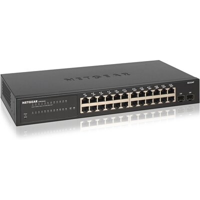 Суич Netgear GS324T - 24-Port Gigabit Ethernet Smart Managed Pro Switch with 2 SFP Ports