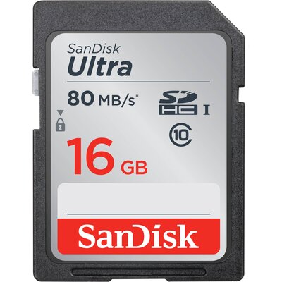 SanDisk Ultra SDHC 16GB, 80 MB/s