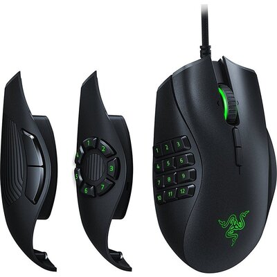 Razer Naga Trinity - Multi-color Wired MMO Gaming Mouse,With interchangeable side plates for 2, 7 and 12-button configurations,1