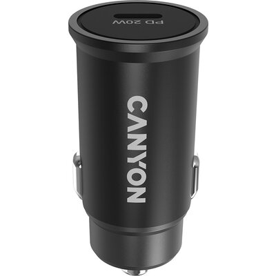 Canyon, PD 20W Pocket size car charger, input: DC12V-24V, output: PD20W, support iPhone12 PD fast charging, Compliant with CE Ro