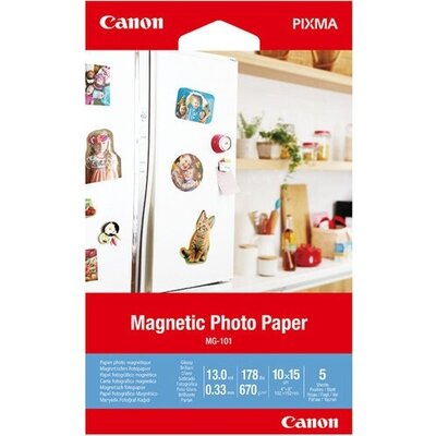 Хартия Canon Magnetic Photo Paper MG-101, 10x15 cm, 5 sheets