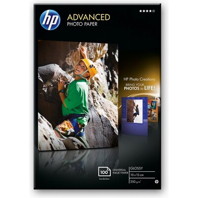 Хартия HP Advanced Glossy Photo Paper-100 sht/10 x 15 cm borderless