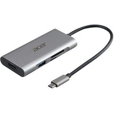 Докинг станция Acer 7in1 Type C dongle: 1 x HDMI, 3 x USB3.2, 1 x SD/TF, 1 x PD