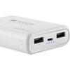 CANYON Power bank 10000mAh Li-poly battery, Input 5V/2.1A, Output 5V/2.1A(Max), with Smart IC, White, 3in1 USB cable length 0.3m