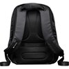 Anti-theft backpack for 15.6"-17" laptop, material 900D glued polyester and 600D polyester, black/dark gray, USB cable