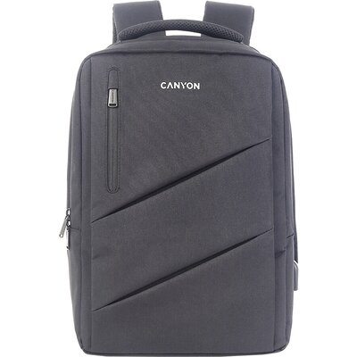 CANYON BPE-5, Laptop backpack for 15.6 inchProduct spec/size(mm): 400MM x300MM x 120MM(+60MM)Grey, Canyon LogoEXTERIOR materials