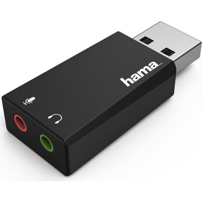 Звукова карта HAMA 2.0 Stereo, USB 2.0, черен