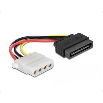 Кабел DeLock Power Cable SATA 15 pin мъжко към 4 pin женско, 12 cm
