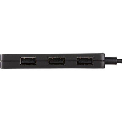 4-портов хъб USB 2.0 HAMA Slim, 4 x  USB-A, Bus-Powered, Черен