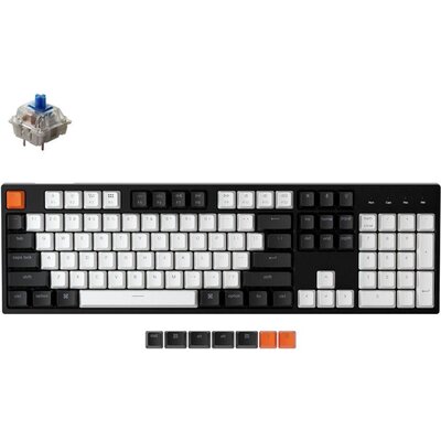 Геймърска Механична клавиатура Keychron C2 Hot-Swappable Full-Size Gateron G Pro Blue Switch White LED ABS