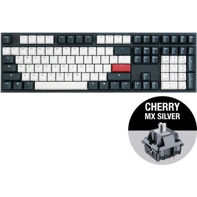 Геймърскa механична клавиатура Ducky One 2 Tuxedo, Cherry MX Silver