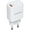 CANYON H-18-01, Wall charger with 1*USB, QC3.0 18W, Input: 100V-240V, Output: DC 5V/3A,9V/2A,12V/1.5A, Eu plug, OCP/OVP/OTP/SCP,