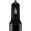 CANYON Mini 3 USB car adapter, Input 12V-24V, Output 5V-3.1A, black rubber coating+black metal ring (side with USB is in plastic