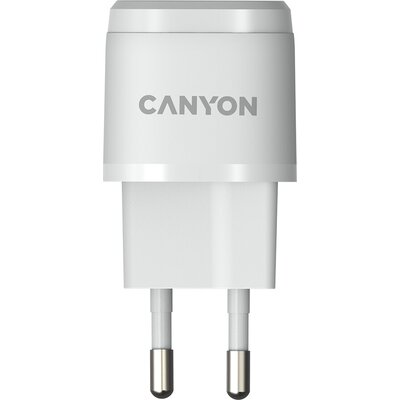 Canyon, PD 20W Input: 100V-240V, Output: 1 port charge: USB-C:PD 20W (5V3A/9V2.22A/12V1.66A) , Eu plug, Over- Voltage ,  over-he