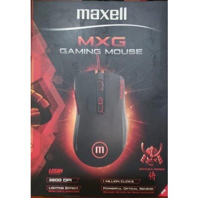 Геймърска мишка MAXELL Samurai MXG GA-MOWR-MHG, ILLUMINATED, Оптична, Кабел, USB, Черен