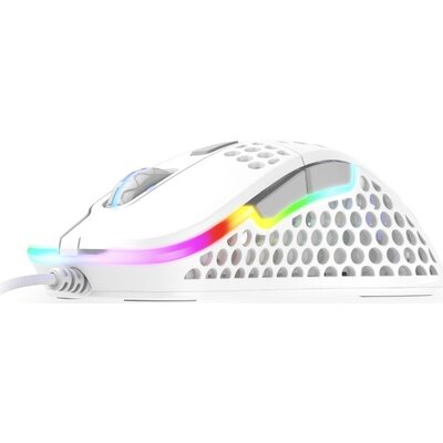 Геймърска мишка Xtrfy M4 White, RGB, Бял