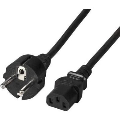 Захранващ кабел FSP Group, Шуко, 3pin(IEC C5) женско, 1.8м, Черен