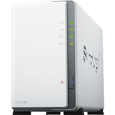 Мрежов сторидж Synology DS223j, за 2 диска, Realtek RTD1619B 4-core 1.7GHz, 1 GB