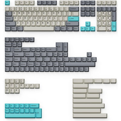 Капачки за механична клавиатура Keychron Cherry Profile Double - Shot PBT Full Set 219 Keycaps - Dolch Blue