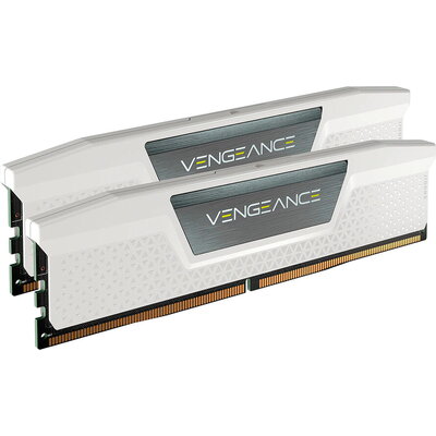 Corsair DDR5, 6000MT/s 32GB 2x16GB DIMM, Unbuffered, 36-36-36-76, Std PMIC, XMP 3.0, VENGEANCE DDR5 White Heatspreader, Black PC