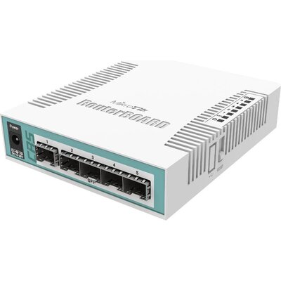 Cloud Router суич Mikrotik CRS106-1C-5S, 1xGigabit LAN, 5xSFP cages