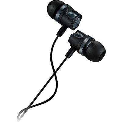 CANYON Stereo earphones with microphone, 1.2M, dark gray