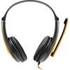 CANYON entry price PC headset, combined 3,5 plug, leather pads, Black-yellow