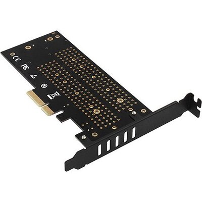AXAGON PCEM2-D PCI-E 3.0 4x - DUAL M.2 SSD (NVMe + SATA), dual voltage, up to 110mm SSD