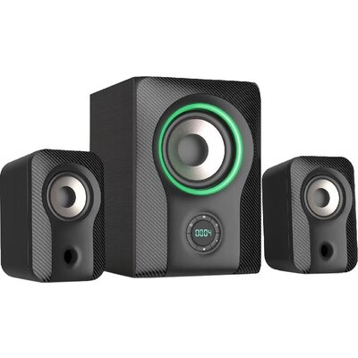 F&D F590X 2.1 Multimedia Speakers, 60W RMS, Full range speaker: 2x3"+ 5.25'' Subwoofer, BT 5.3/AUX/USB/Coaxial/LED Disp