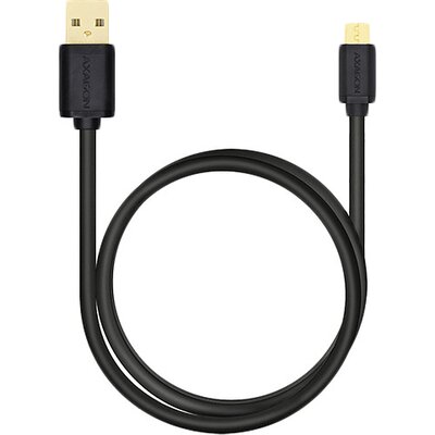 AXAGON BUMM-AM20QB, HQ Cable Micro USB <-> USB A, Data and Charging 2A, Black, 2 m