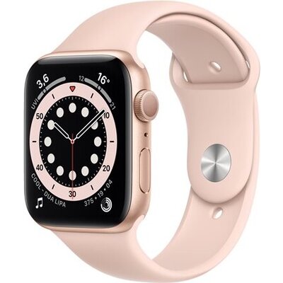 APPLE Watch S6 v 44mm Gold Aluminium Case with Pink Sand Sport Band - Regular