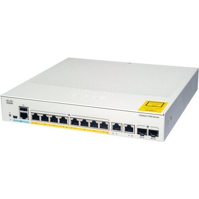 CISCO Catalyst 1000 8-Port Gigabit PoE+ PoE Budget 67W 2 x 1G SFP Uplinks LAN Base