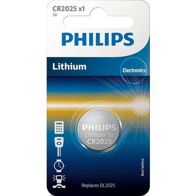 Philips литиева батерия тип "копче" 3.0V, 1-blister (20.0 x 2.5)