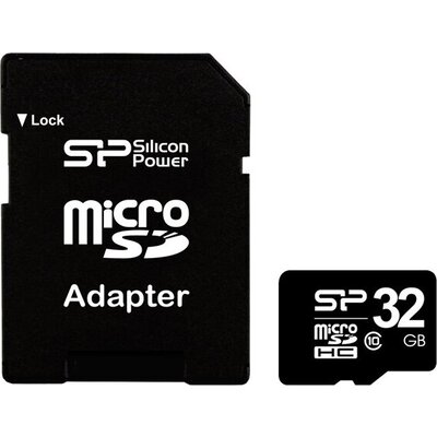 SILICON POWER memory card Micro SDHC 32GB Class 10 + Adapter