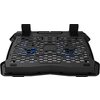 Cooling stand dual-fan with 2x2.0 USB hub, support up to 10”-15.6” laptop, ABS plastic and iron,  Fans dimension:125*125*15mm(2p
