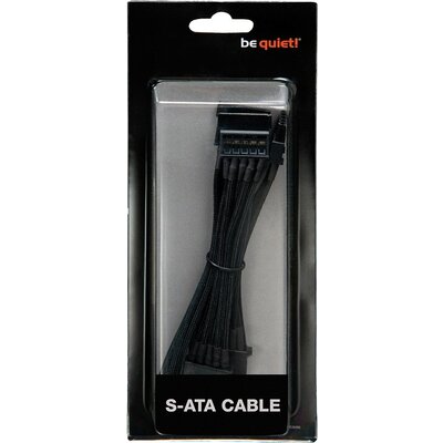 be quiet! S-ATA POWER CABLE CS-3440, Cable type: PSU to 4 SATA-HDD-Bay-cable, Total cable length: 405mm, black, Compatible to PS