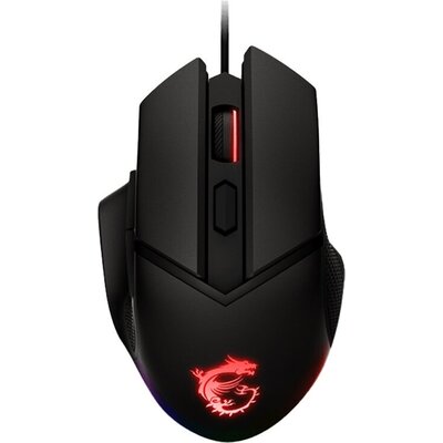 MSI CLUTCH GM20 ELITE Gaming Mouse, 98g (without cable and weights), PixArt PAW-3309 Optical Sensor - 6400 DPI, Adjustable Weigh