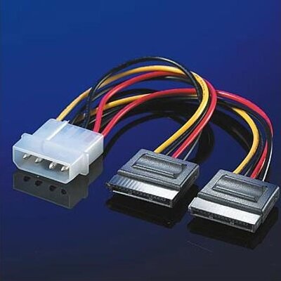 Cable for PSU 4pin Molex to 2xS-ATA 11.03.1050