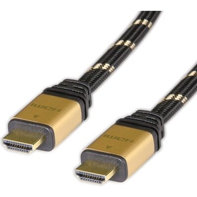 Cable HDMI M-M, v1.4, 3m, Gold, Roline 11.04.5503