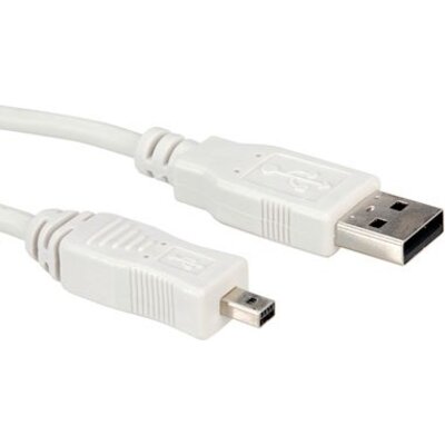 Cable USB2.0 A-Mini 4pin, Fuji M,Roline 11.02.8418