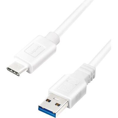 Cable USB3.2 A-C, M/M, 3m, White, Logilink CU0177