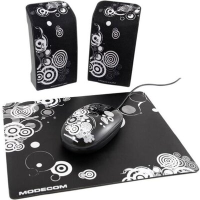 Mouse/Pad/Speaker Set Modecom Starter Art