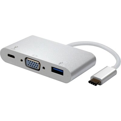 USB3.1 C to VGA Adapter,M/F, PD, Roline 12.03.3202