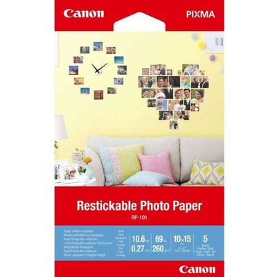 Хартия Canon Restickable Photo Paper RP-101, 10x15 cm, 5 sheets