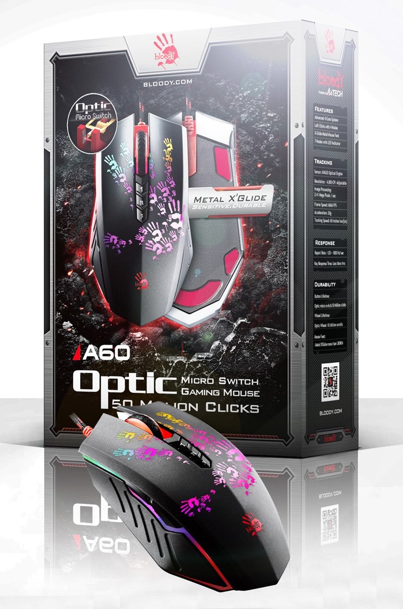 Геймърска мишка Bloody A60