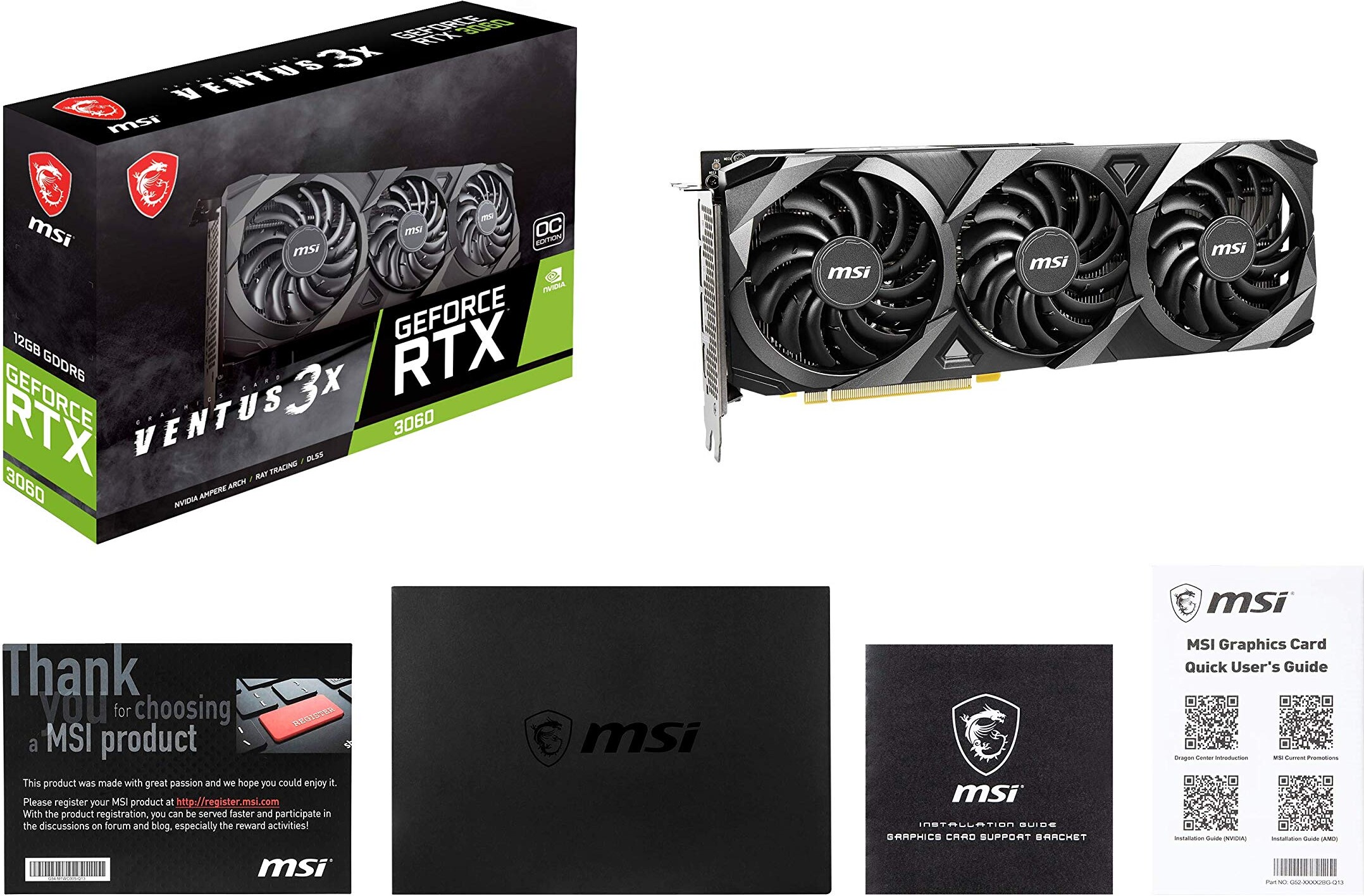 Видео карта MSI GeForce RTX 3060 VENTUS 3X 12G OC - 912-V397-474