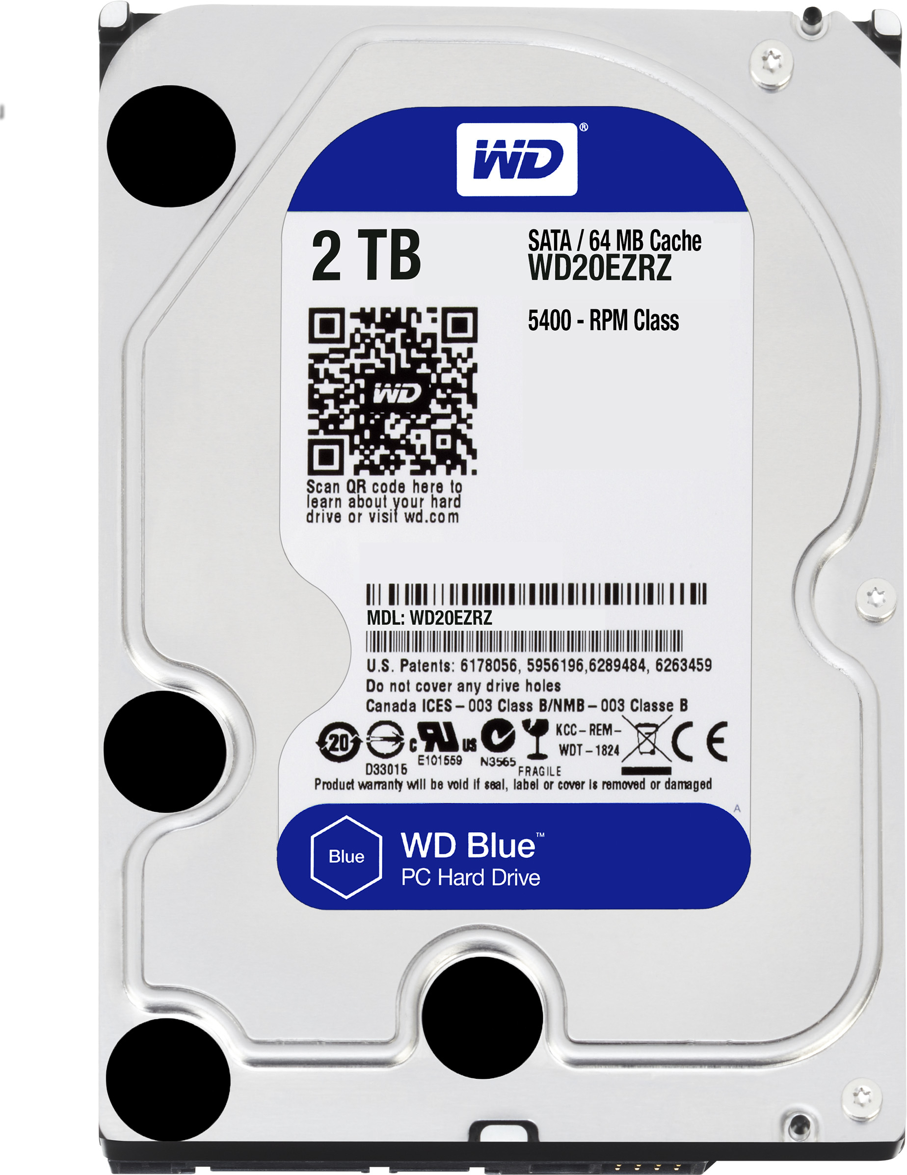 Твърд диск WD Blue 2TB - WD20EZRZ