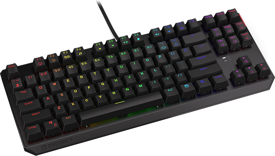 Endorfy Thock TKL Red Gaming Keyboard, Kailh Red Mechanical Switches ...